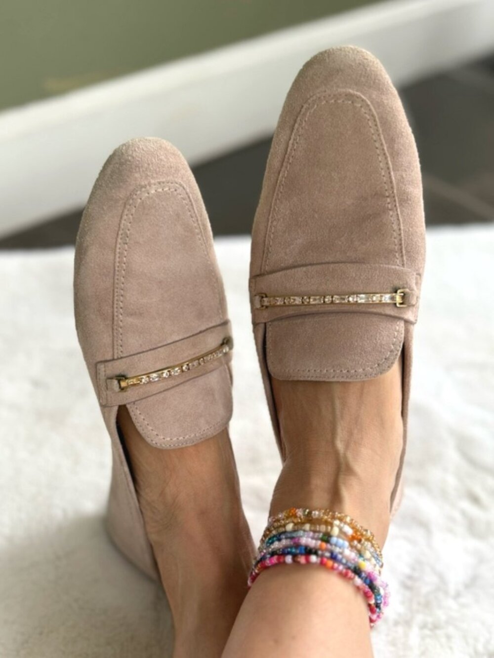 Stuart Weitzman suede loafer